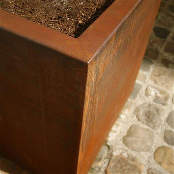 Rectangle Corten Steel Garden Planter, Modern & Contemporary Feel, Outdoor Garden Decoration Ideal for Specimen Plants. Various Sizes Available